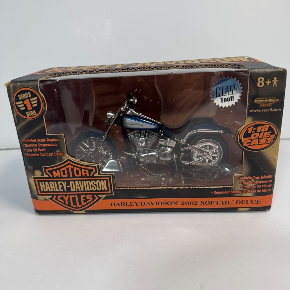 Harley-Davidson 2002 Softail Deuce 1:18 Die-Cast Ertl American Muscle Series 1